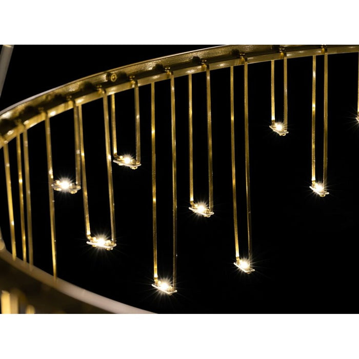 Golden Lucerna 26" LED 1 Light Ring Chandelier, Steel Gold/No Shade