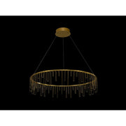 Golden Lucerna 39" LED 1 Light Ring Chandelier, Steel Gold/No Shade - 5461-39SSG