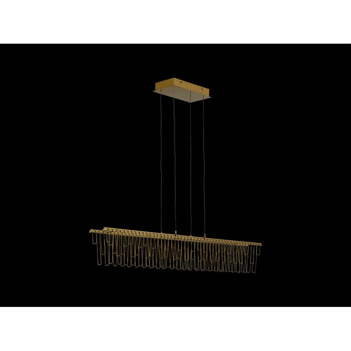 Golden Lucerna 48" LED 1 Lt Linear Pendant, Steel Gold/No Shade