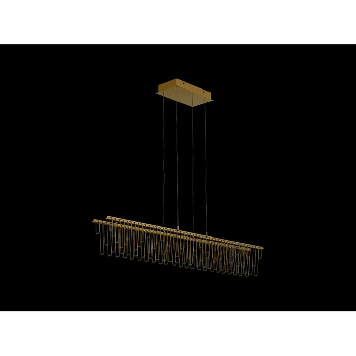Golden Lucerna 48" LED 1 Lt Linear Pendant, Steel Gold/No Shade