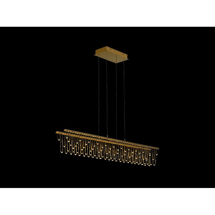Golden Lucerna 48" LED 1 Lt Linear Pendant, Steel Gold/No Shade
