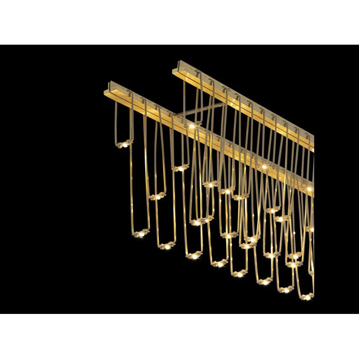 Golden Lucerna 48" LED 1 Lt Linear Pendant, Steel Gold/No Shade