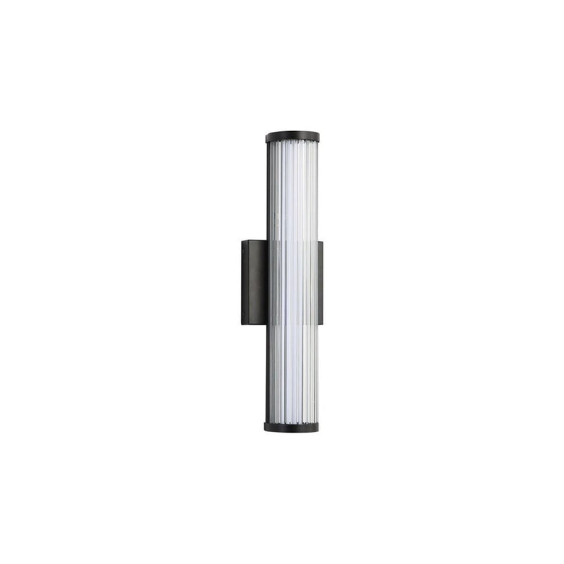 Golden Rodara 17" LED Sconce, Outdoor, Black/Clear