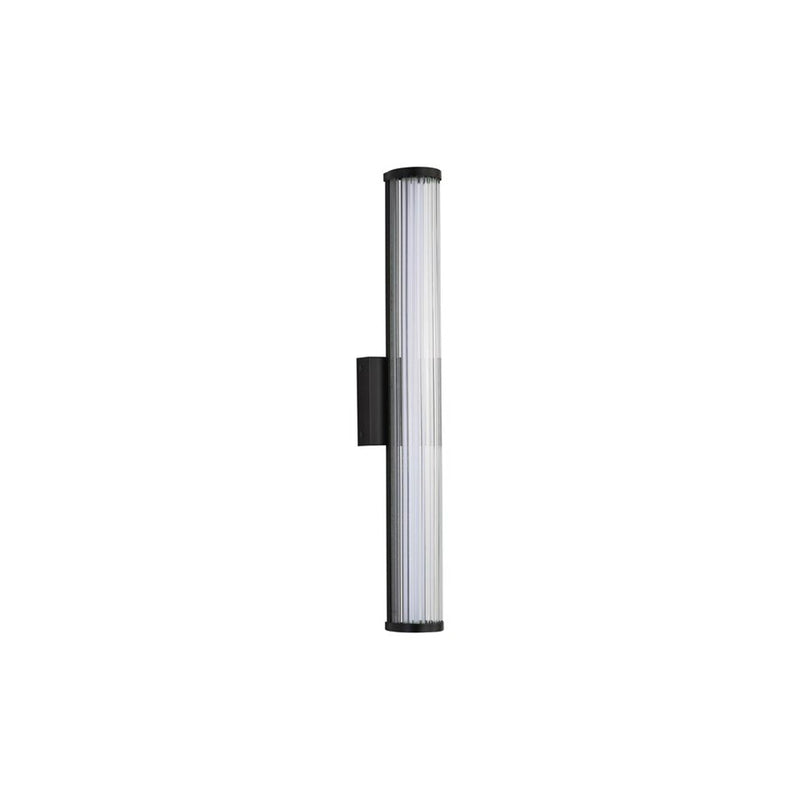 Golden Rodara 24" LED Sconce, Outdoor, Black/Clear