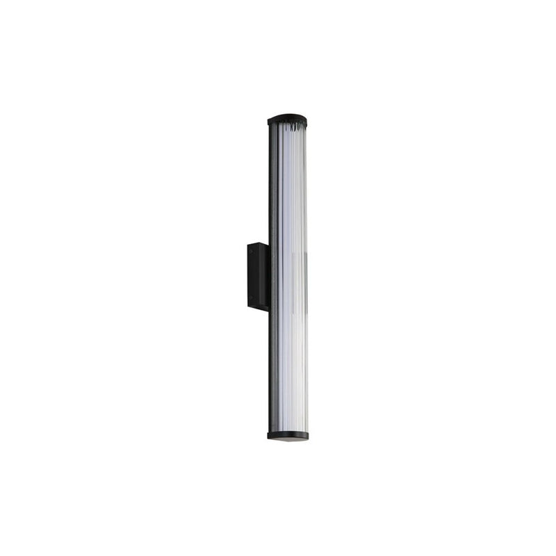 Golden Rodara 24" LED Sconce, Outdoor, Black/Clear