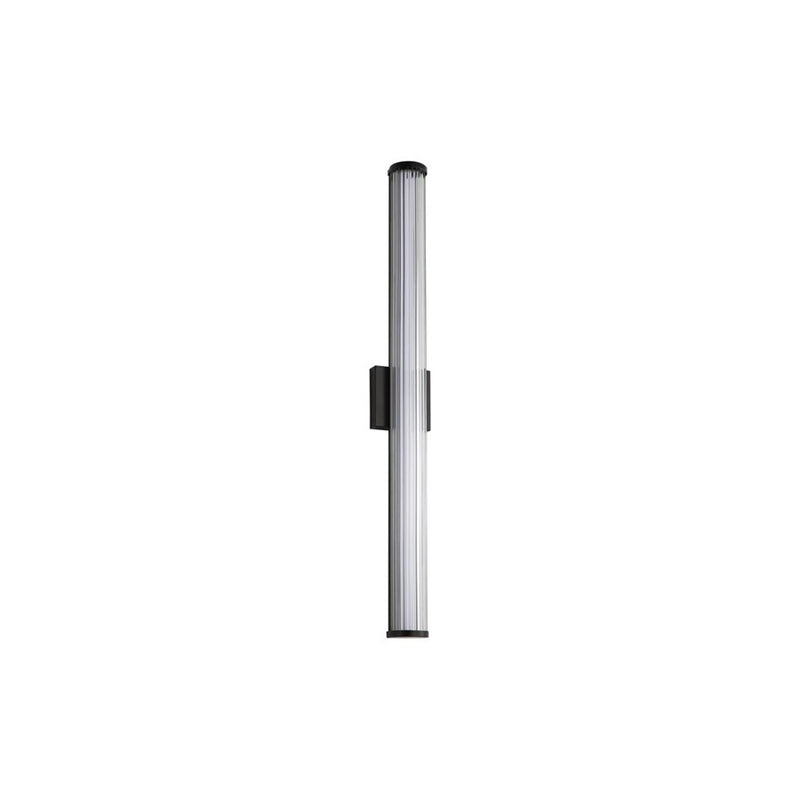 Golden Rodara 36" LED Sconce, Outdoor, Black/Clear
