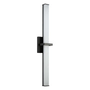 Golden Lighting Elon 30in 1-Light LED Vanity Light | Modern Matte Black and Opal Glass | Bathroom | 30 x 3.75 x 4.75 in | Model 5623-B30 BLK-OP