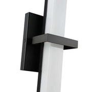Golden Lighting Elon 30in 1-Light LED Vanity Light | Modern Matte Black and Opal Glass | Bathroom | 30 x 3.75 x 4.75 in | Model 5623-B30 BLK-OP