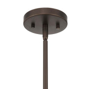 Golden Lighting Lyssna Cirkel 24in 10-Light Chandelier | Modern Bronze and Etched Bronze Ombre Glass | Dining Room & Foyer | Model 5803-10 MDB-EBO