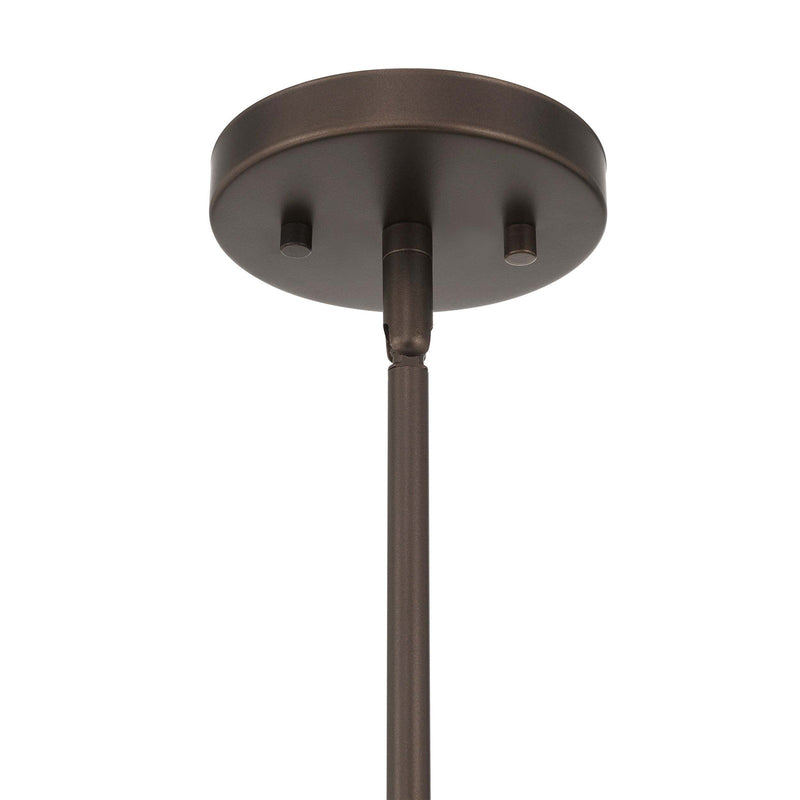 Golden Lighting Lyssna Cirkel 24in 10-Light Chandelier | Modern Bronze and Etched Bronze Ombre Glass | Dining Room & Foyer | Model 5803-10 MDB-EBO