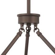 Golden Lighting Lyssna Cirkel 24in 10-Light Chandelier | Modern Bronze and Etched Bronze Ombre Glass | Dining Room & Foyer | Model 5803-10 MDB-EBO
