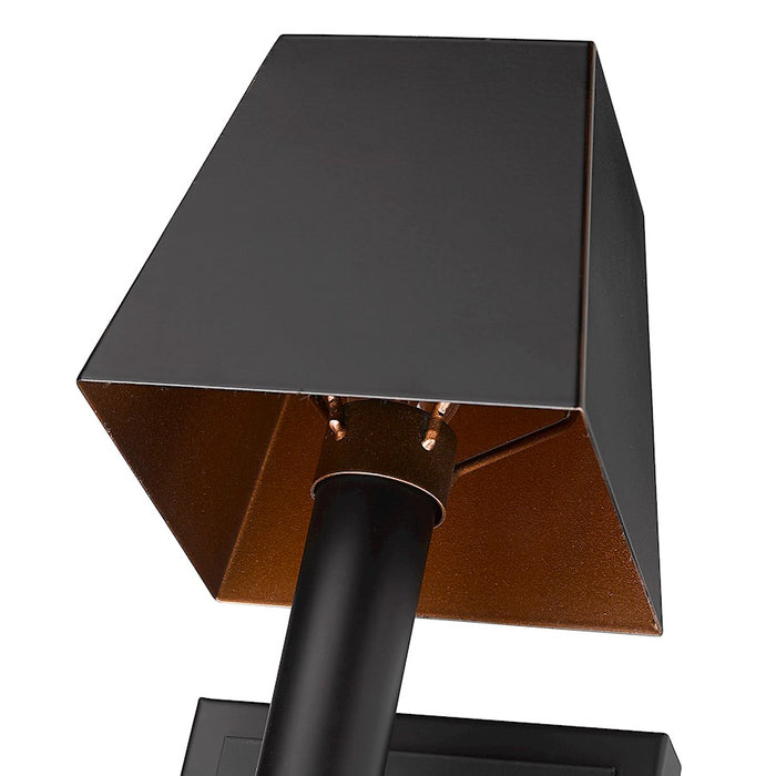 Golden Lighting Messina 1-LT Sconce, Black/Black Metal/Copper