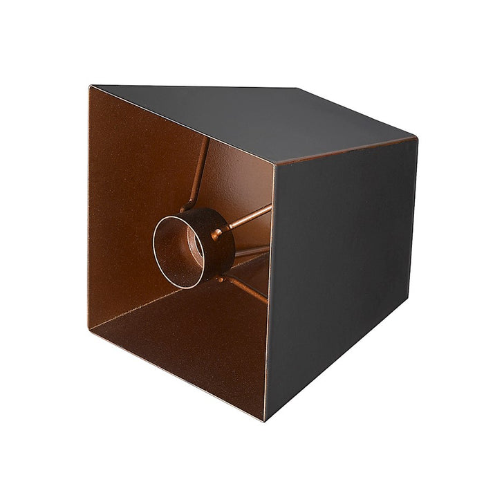 Golden Lighting Messina 1-LT Sconce, Black/Black Metal/Copper