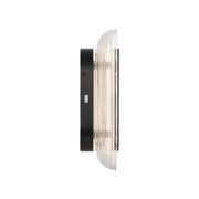 Golden Lighting Plexus 13in 1-Light Outdoor Wall Sconce | Modern Matte Black and Clear Acrylic | Front Door & Patio | Model 5910-OWL13 BLK