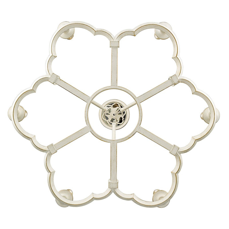 Golden Lighting Saxon 6 Light Chandelier, French White