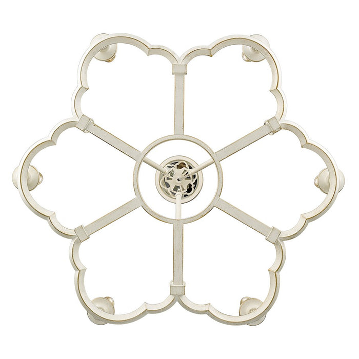 Golden Lighting Saxon 6 Light Chandelier, French White