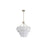 Golden Cascada 20" LED Pendant, Aegean Silver/Cloud Glass