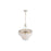 Golden Cascada 20" LED Pendant, Aegean Silver/Cloud Glass