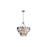 Golden Cascada 20" LED Pendant, Aegean Silver/Smoke Glass