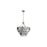 Golden Cascada 20" LED Pendant, Aegean Silver/Smoke Glass