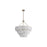 Golden Cascada 27" LED Pendant, Aegean Silver/Cloud Glass
