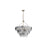 Golden Cascada 27" LED Pendant, Aegean Silver/Smoke Glass