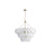 Golden Cascada 32" LED Pendant, Aegean Silver/Cloud Glass