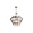 Golden Cascada 32" LED Pendant, Aegean Silver/Smoke Glass