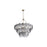 Golden Cascada 32" LED Pendant, Aegean Silver/Smoke Glass