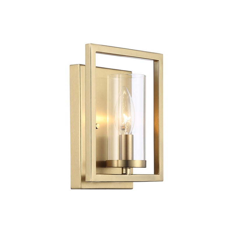 Golden Marco 1-Lt Wall Sconce, Brushed Champagne Bronze/Clear Glass