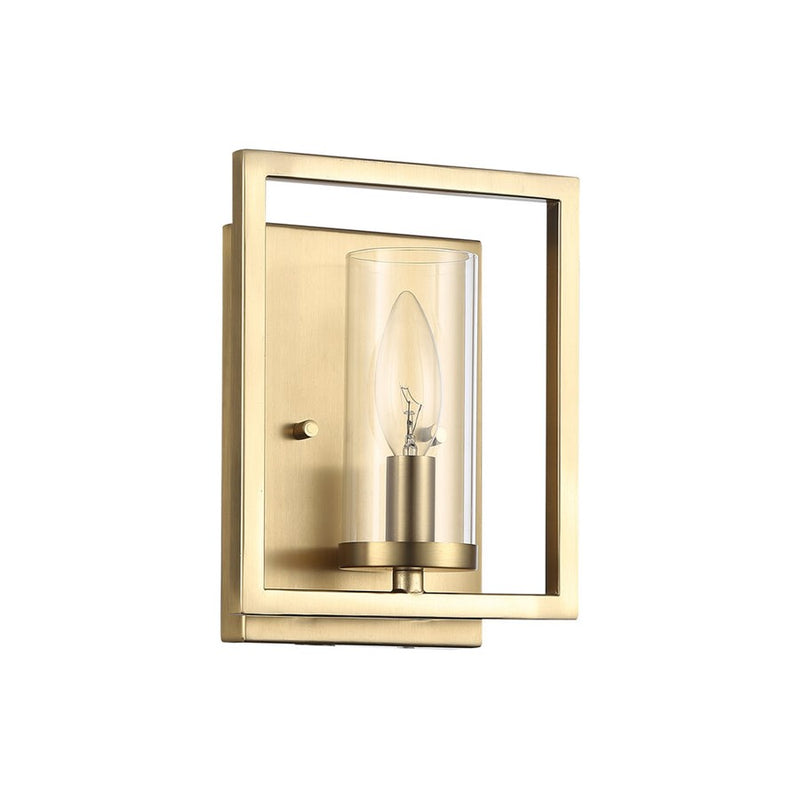 Golden Marco 1-Lt Wall Sconce, Brushed Champagne Bronze/Clear Glass