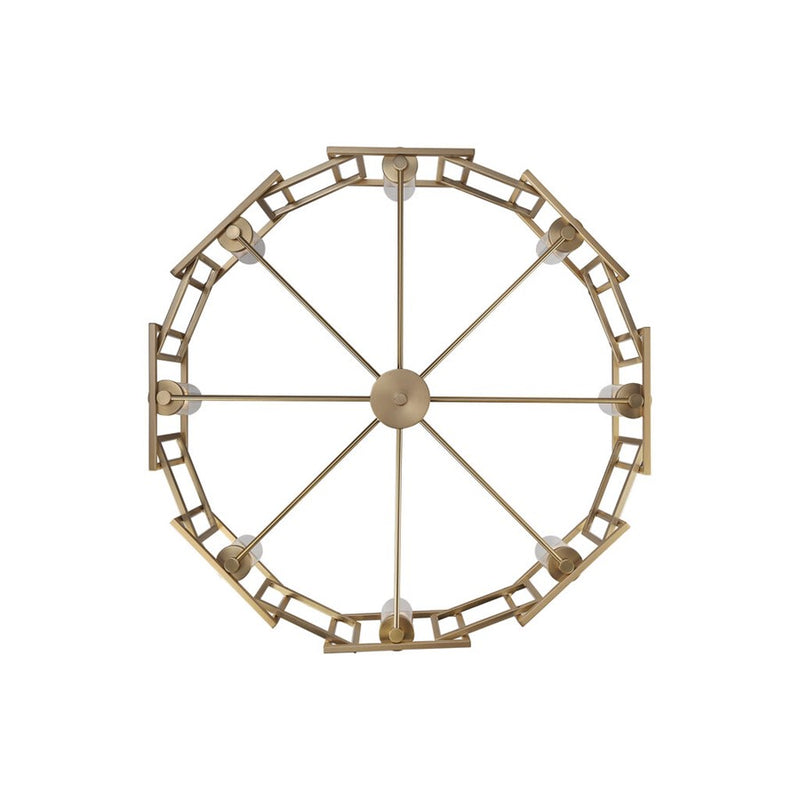 Golden Marco 8-Lt Chandelier, Brushed Champagne Bronze/Clear Glass