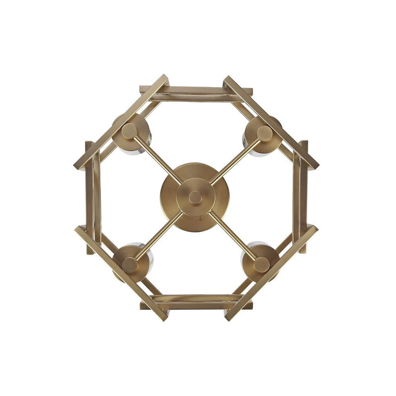 Golden Marco 4-Lt Flush Mount, Brushed Champagne Bronze/Clear Glass