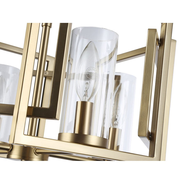 Golden Marco 4-Lt Flush Mount, Brushed Champagne Bronze/Clear Glass