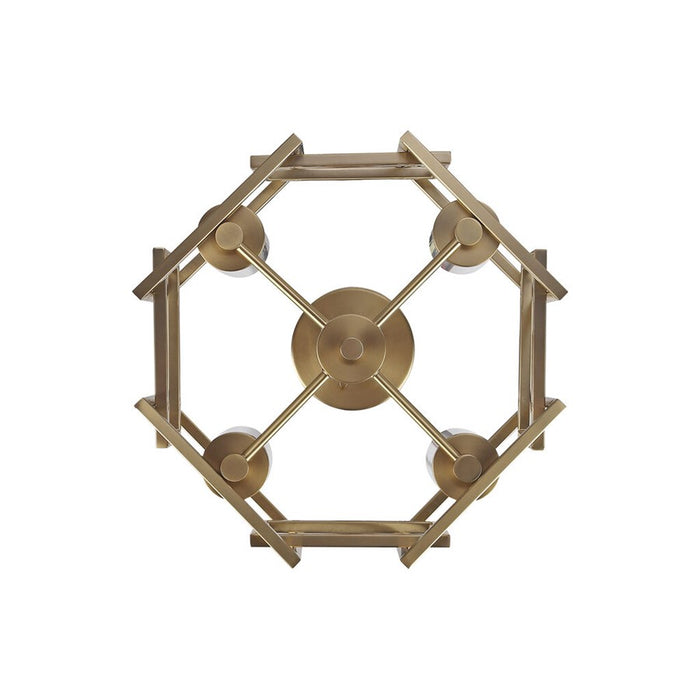 Golden Marco 4-Lt Semi-Flush, Brushed Champagne Bronze/Clear Glass