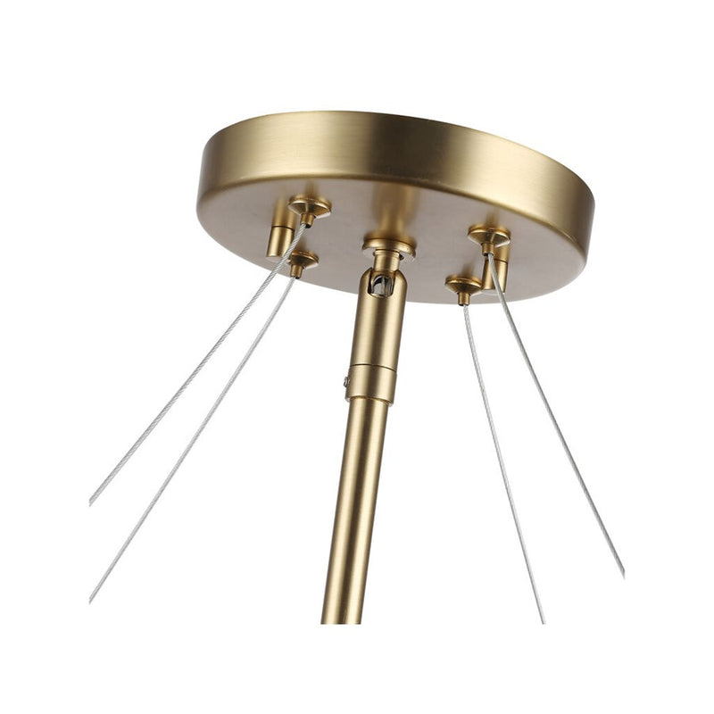Golden Marco 4-Lt Semi-Flush, Brushed Champagne Bronze/Clear Glass