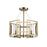Golden Marco 4-Lt Semi-Flush, Brushed Champagne Bronze/Clear Glass