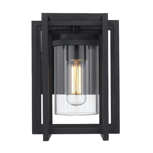 Golden Lighting Tribeca 1 Light Outdoor Sconce, Black(UV)/Clear