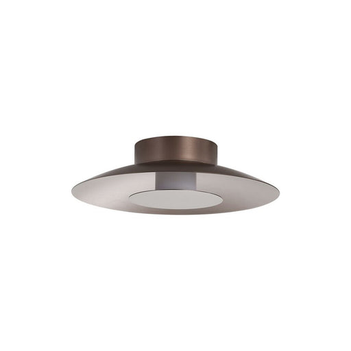 Golden Luma 12" LED Flush Mount, Coffee Silver/Coffee Silver - 6400-FM12CS-CS