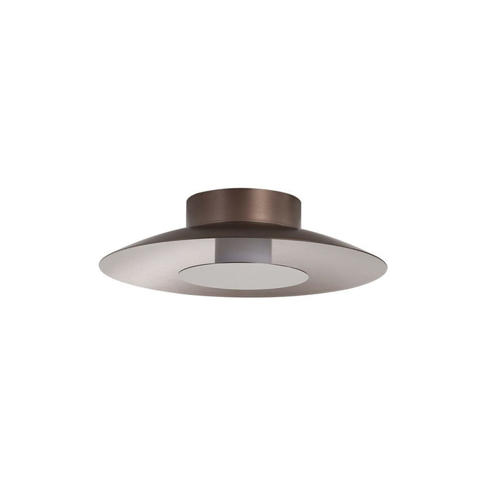 Golden Luma 12" LED Flush Mount, Coffee Silver/Coffee Silver - 6400-FM12CS-CS