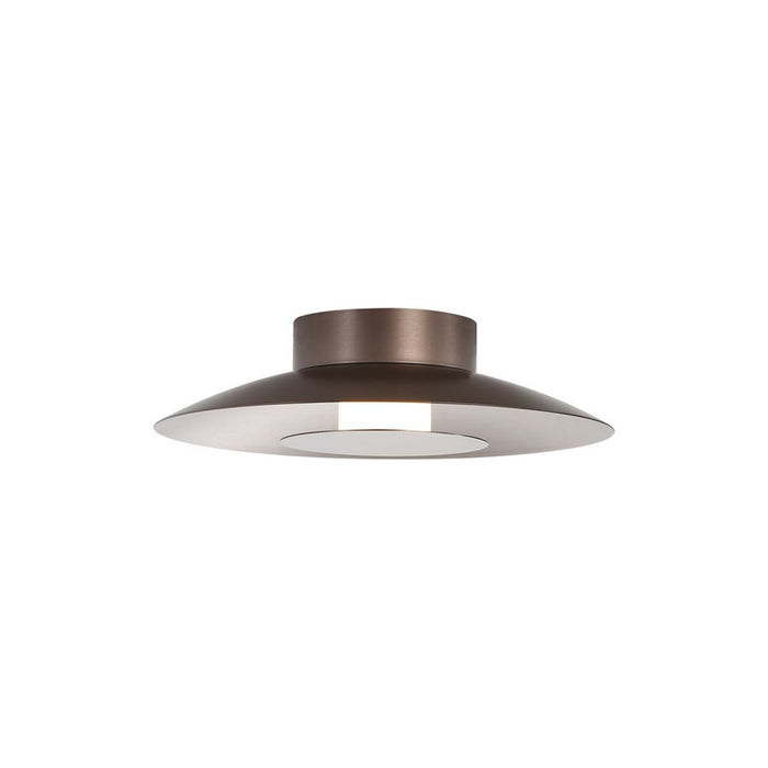 Golden Luma 12" LED Flush Mount, Coffee Silver/Coffee Silver