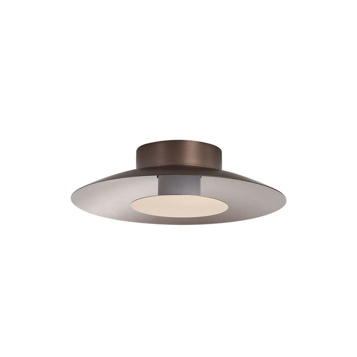 Golden Luma 12" LED Flush Mount, Coffee Silver/French Gold - 6400-FM12CS-FRG