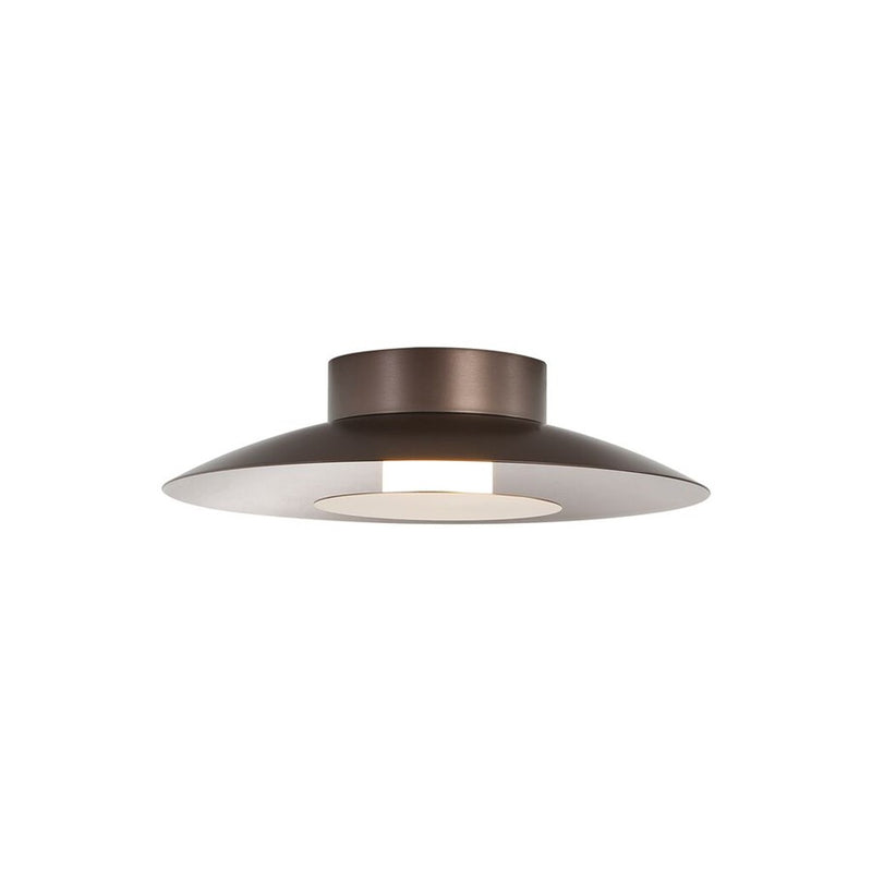 Golden Luma 12" LED Flush Mount, Coffee Silver/French Gold