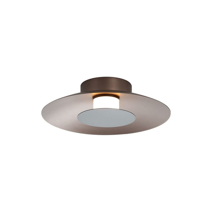 Golden Luma 12" LED Flush Mount, Coffee Silver/Graphite