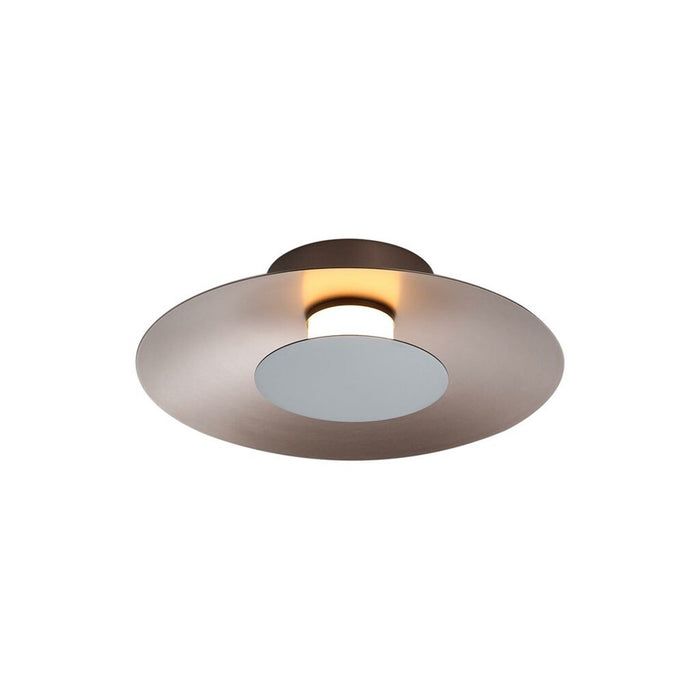 Golden Luma 12" LED Flush Mount, Coffee Silver/Graphite