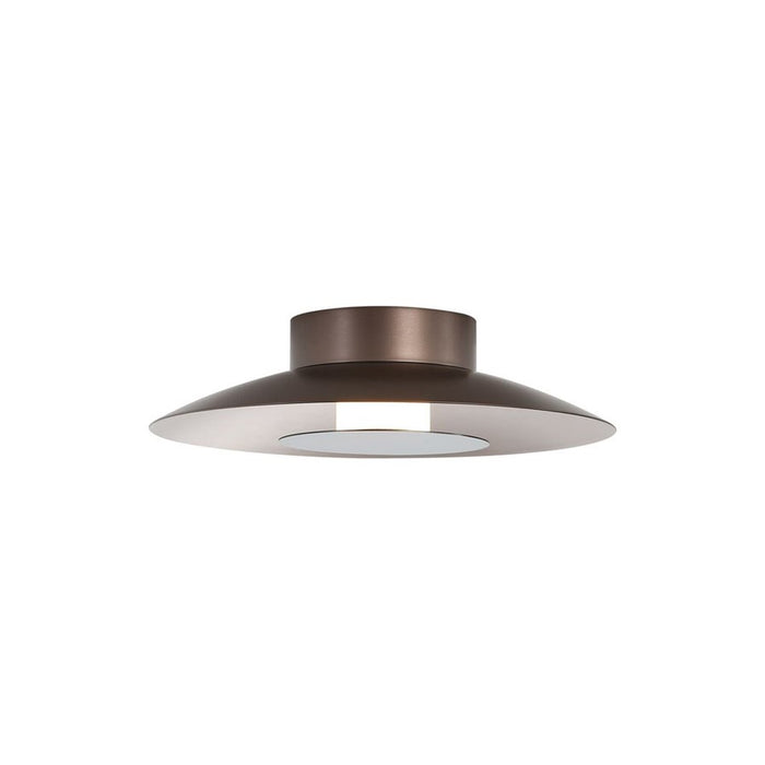 Golden Luma 12" LED Flush Mount, Coffee Silver/Graphite
