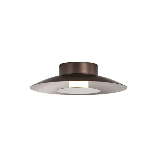 Golden Luma 12" LED Flush Mount, Coffee Silver/Sand Nickel