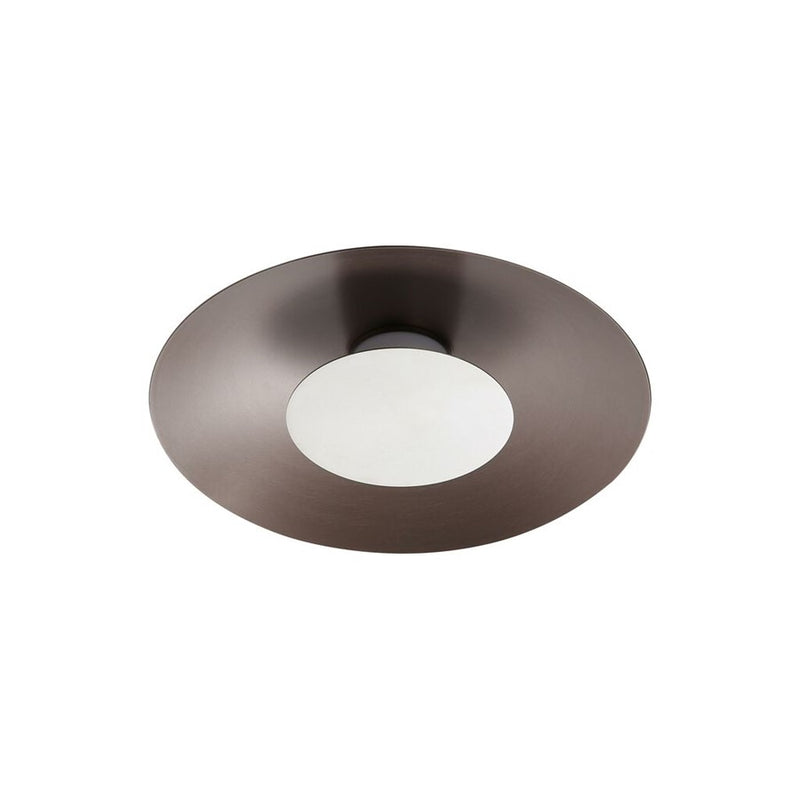 Golden Luma 12" LED Flush Mount, Coffee Silver/Sand Nickel