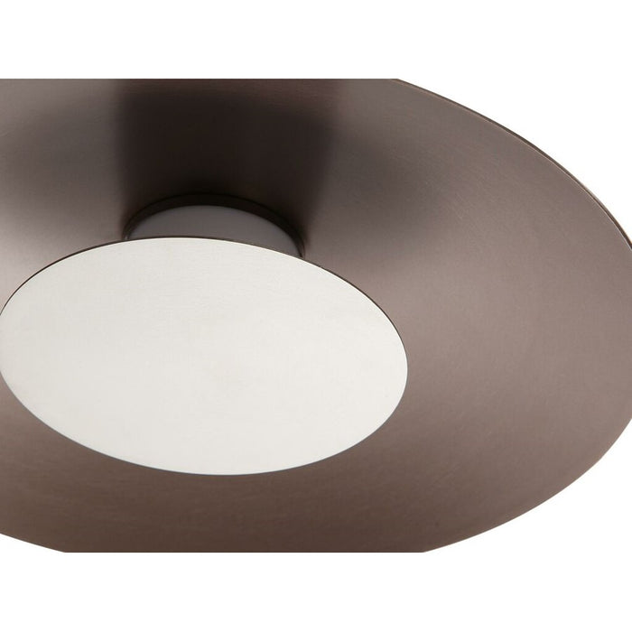Golden Luma 12" LED Flush Mount, Coffee Silver/Sand Nickel