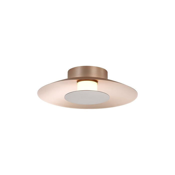 Golden Luma 12" LED Flush Mount, French Gold/Coffee Silver